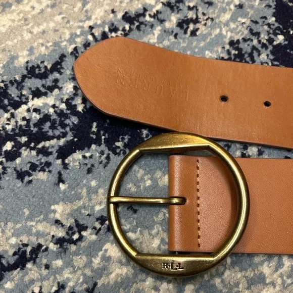 Lauren Ralph Lauren Brown Floral Dress Belt - Picture 1 of 4